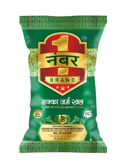 Light-colored calf starter feed in branded packaging